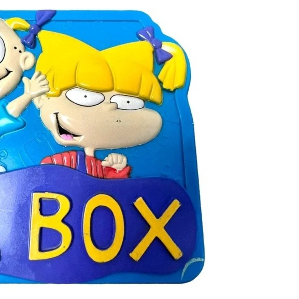 Vintage Rugrats 1998 Viacom Nickelodeon Hard Pencil Box Case Storage Container‎